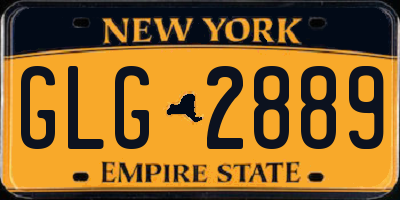 NY license plate GLG2889