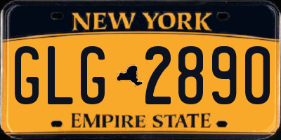 NY license plate GLG2890
