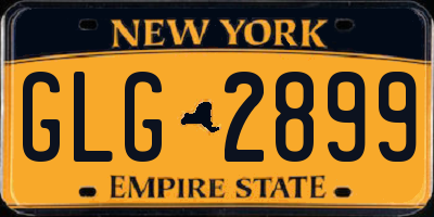 NY license plate GLG2899