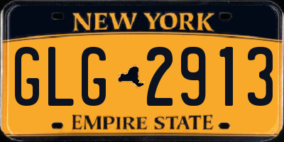 NY license plate GLG2913