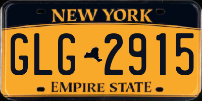 NY license plate GLG2915