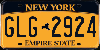 NY license plate GLG2924