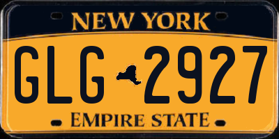 NY license plate GLG2927