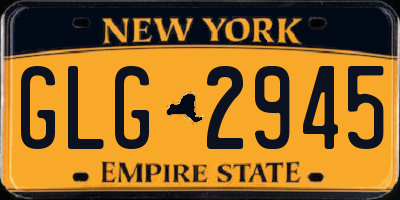 NY license plate GLG2945