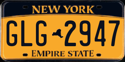 NY license plate GLG2947