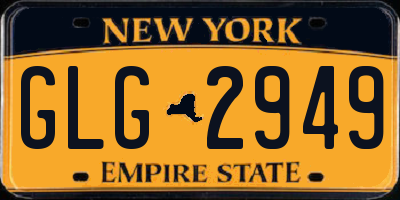 NY license plate GLG2949