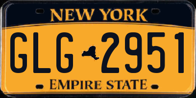 NY license plate GLG2951