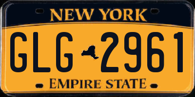 NY license plate GLG2961