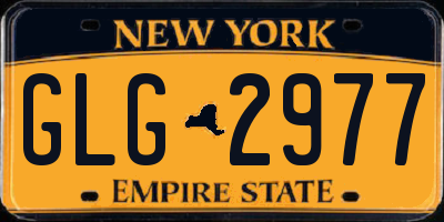 NY license plate GLG2977