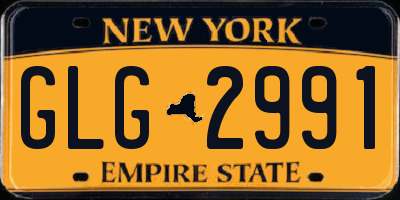 NY license plate GLG2991