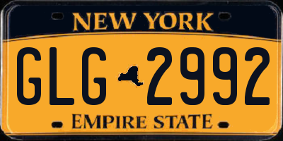 NY license plate GLG2992