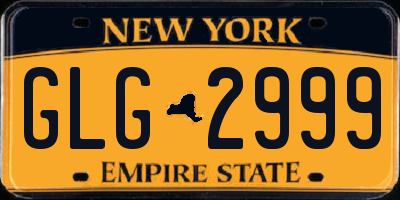 NY license plate GLG2999