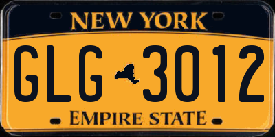 NY license plate GLG3012