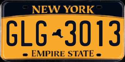 NY license plate GLG3013