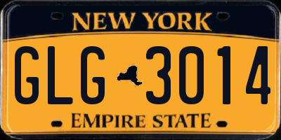 NY license plate GLG3014