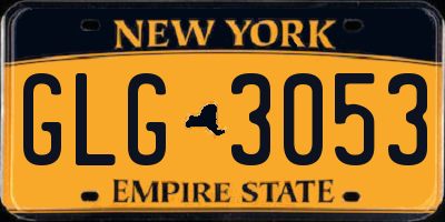 NY license plate GLG3053