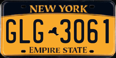 NY license plate GLG3061