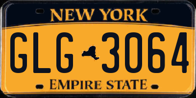 NY license plate GLG3064