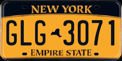 NY license plate GLG3071