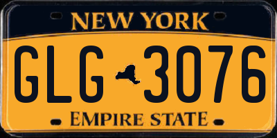 NY license plate GLG3076