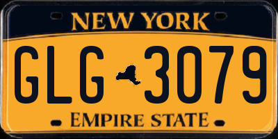 NY license plate GLG3079