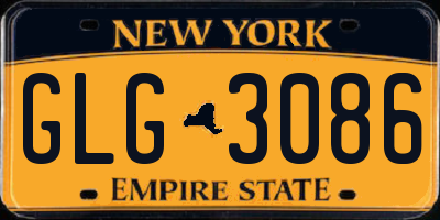 NY license plate GLG3086