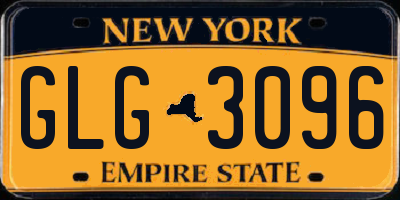 NY license plate GLG3096