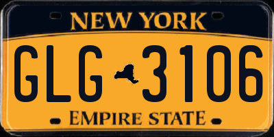 NY license plate GLG3106