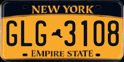 NY license plate GLG3108