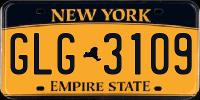 NY license plate GLG3109
