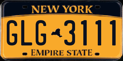 NY license plate GLG3111