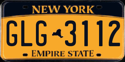 NY license plate GLG3112