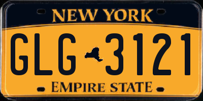 NY license plate GLG3121