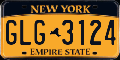 NY license plate GLG3124