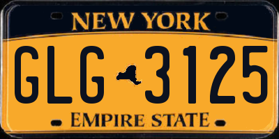 NY license plate GLG3125