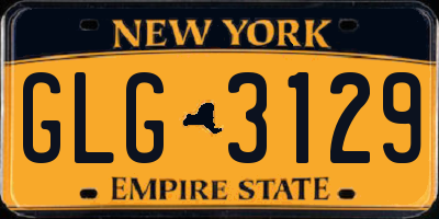 NY license plate GLG3129