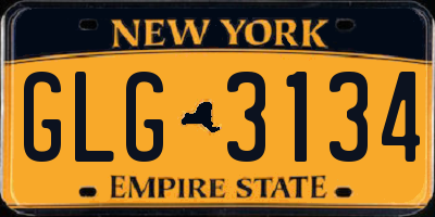 NY license plate GLG3134