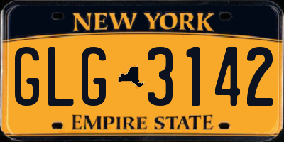 NY license plate GLG3142