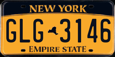 NY license plate GLG3146