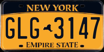 NY license plate GLG3147
