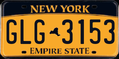 NY license plate GLG3153