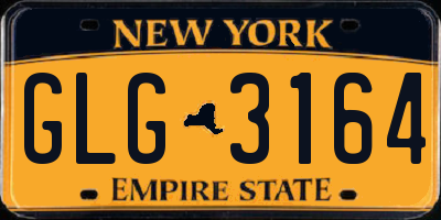 NY license plate GLG3164