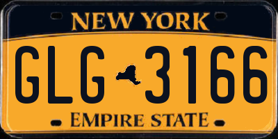 NY license plate GLG3166