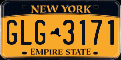 NY license plate GLG3171