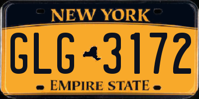NY license plate GLG3172