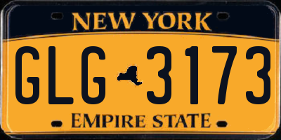 NY license plate GLG3173