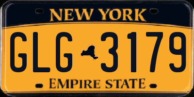 NY license plate GLG3179