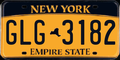 NY license plate GLG3182
