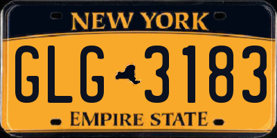NY license plate GLG3183