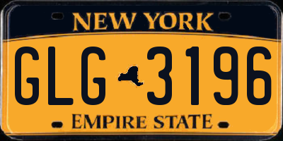 NY license plate GLG3196